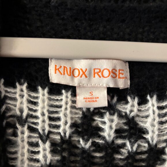 Knox Rose Black and White Long Cardigan - Picture 3 of 4